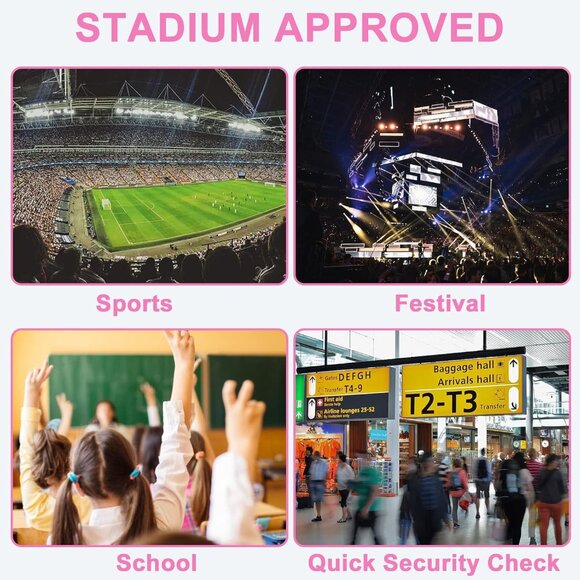 New Beautiful Rainbow Clear Small Backpack for Girls, Women's (12x12x6) - Picture 5 of 8